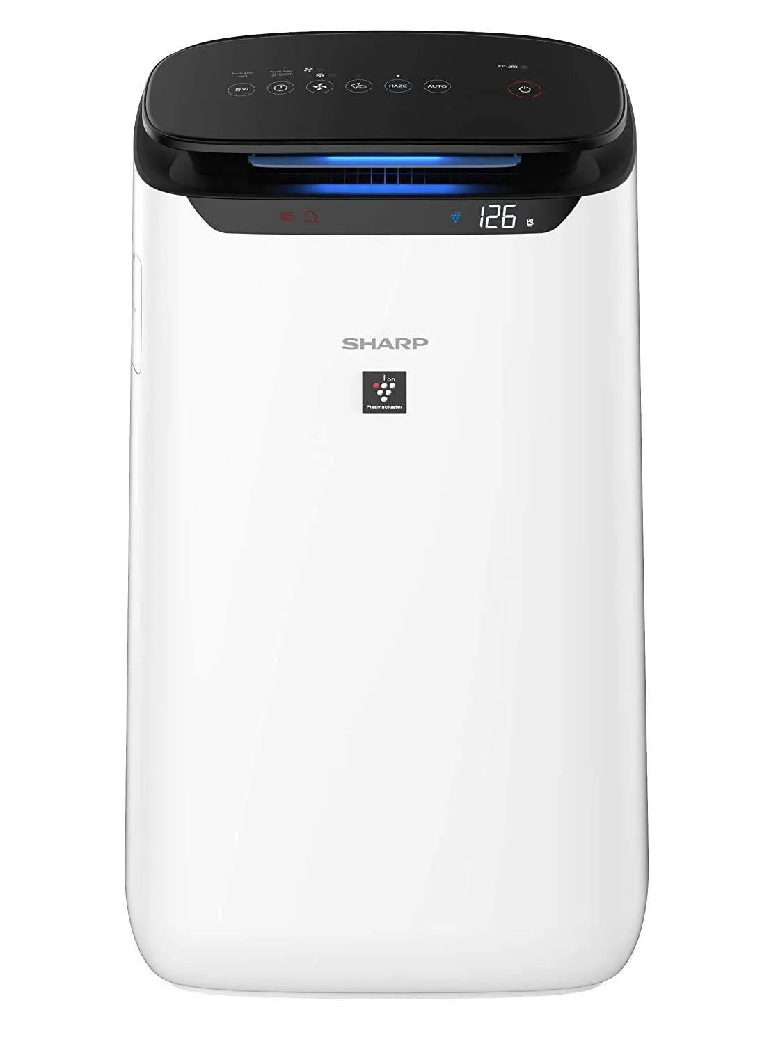 Sharp FP-J60M Air Purifier | 520 Sq Ft Coverage | H14 True HEPA Filter | Plasmacluster Technology | PM2.5 Display | Dual Purification | White