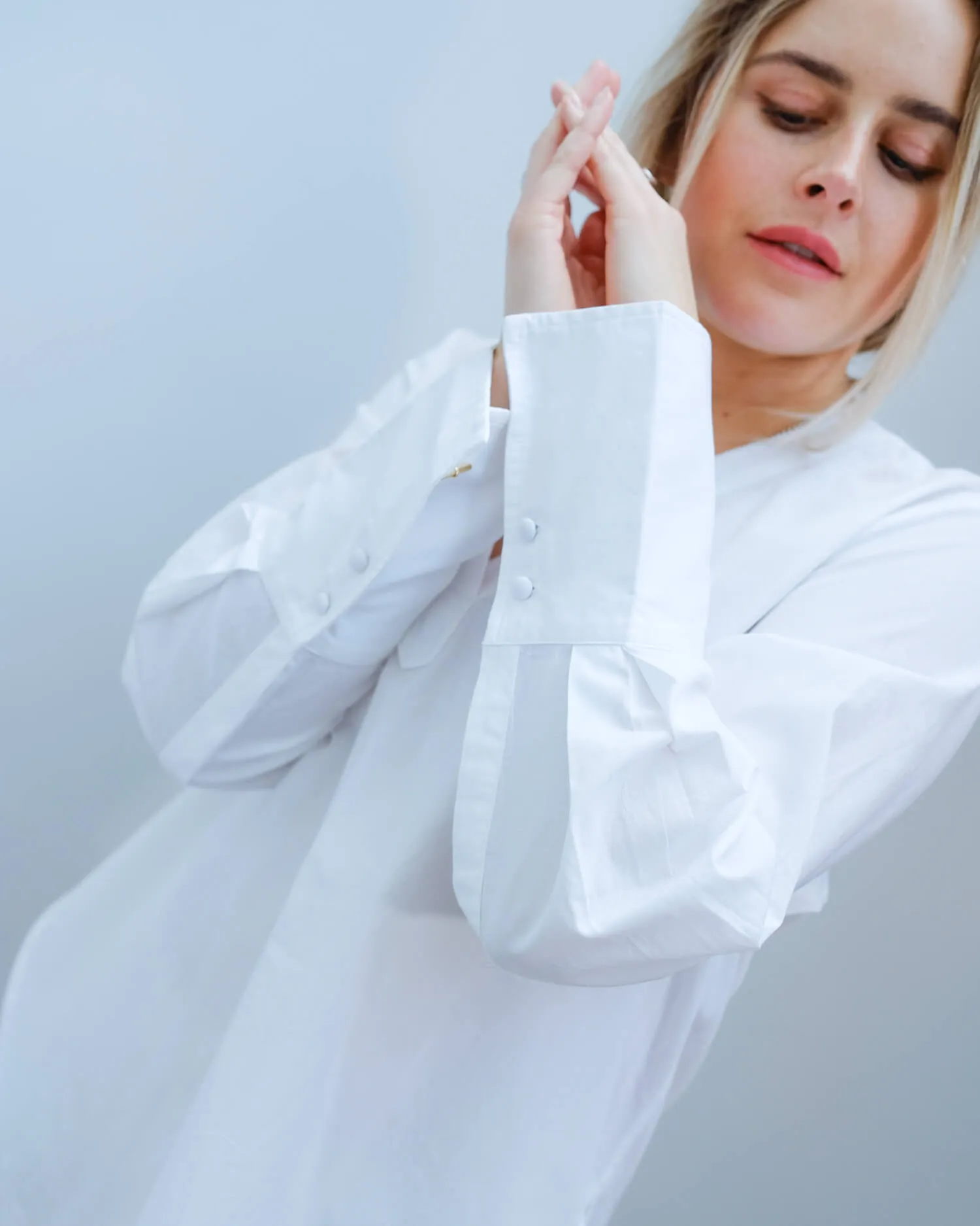 SLF Sandra long top in white