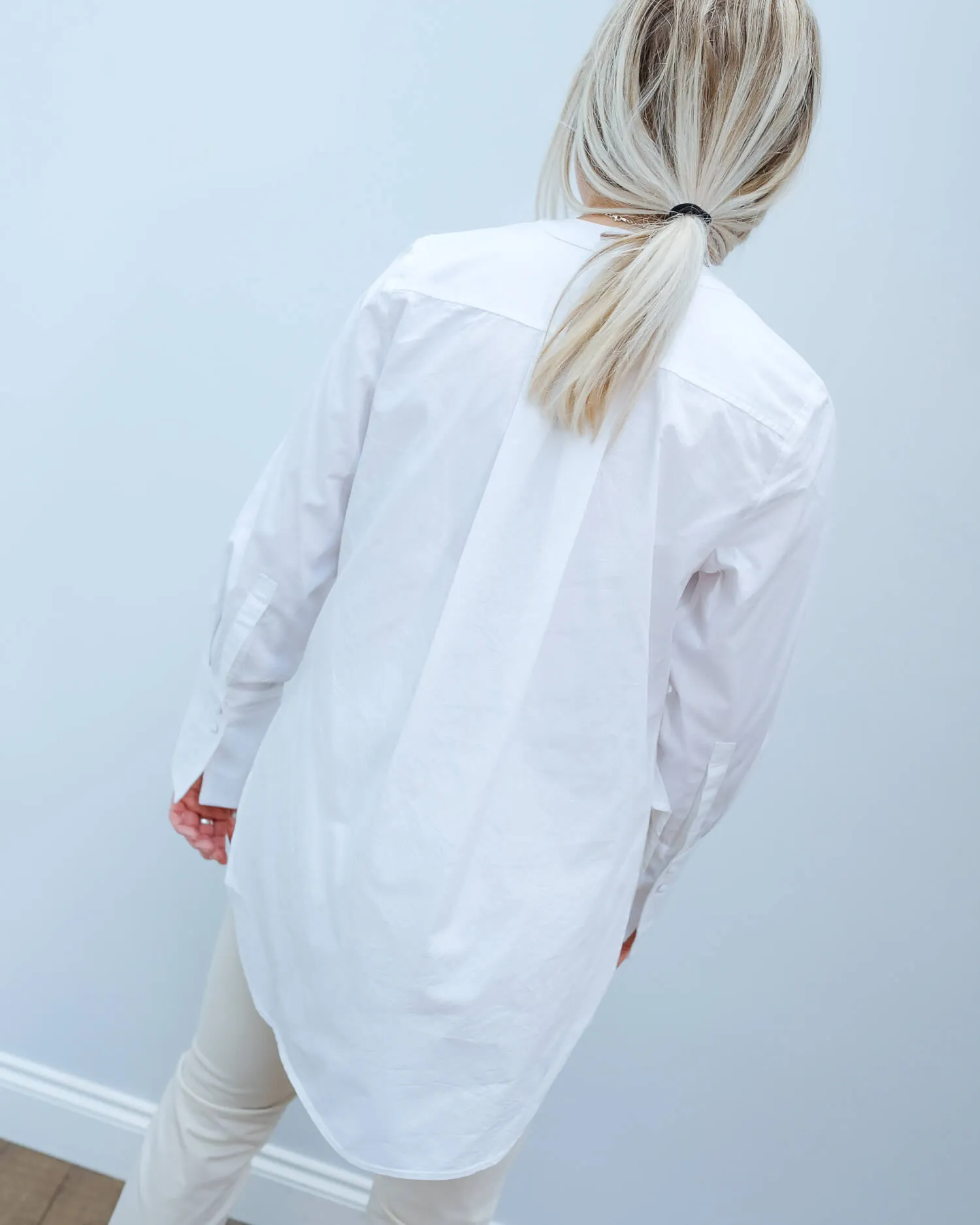 SLF Sandra long top in white
