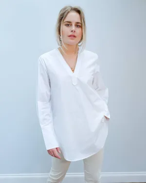 SLF Sandra long top in white