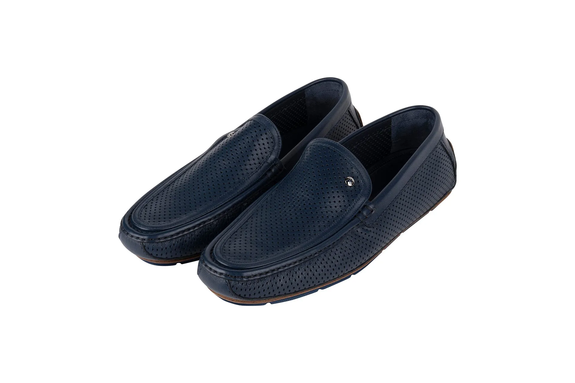 Slip On in perforated nubuck calfskin