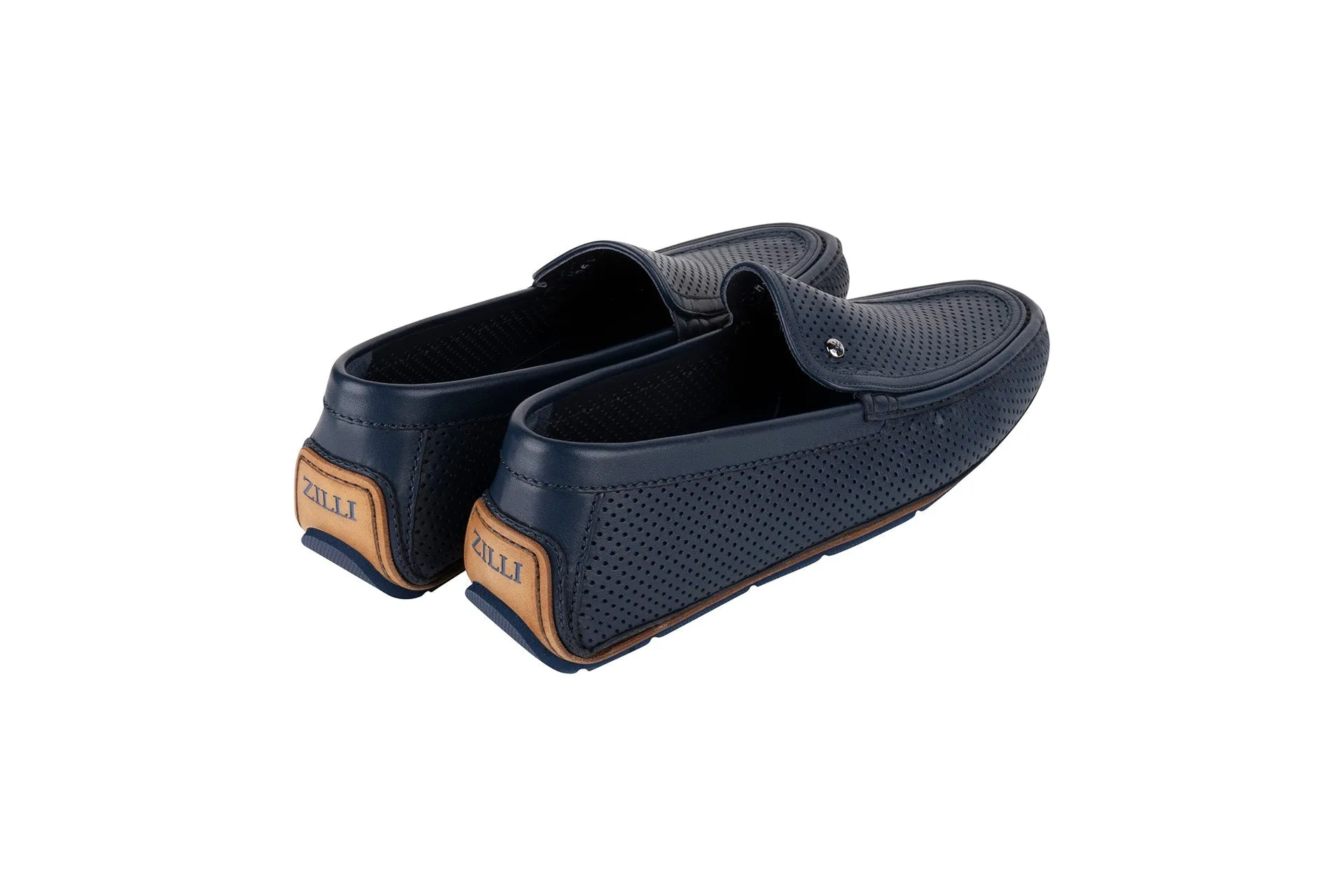 Slip On in perforated nubuck calfskin