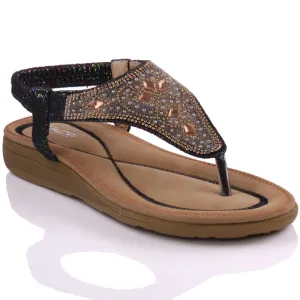 Womens ‘Aura’ Adorned Wedge Sandals