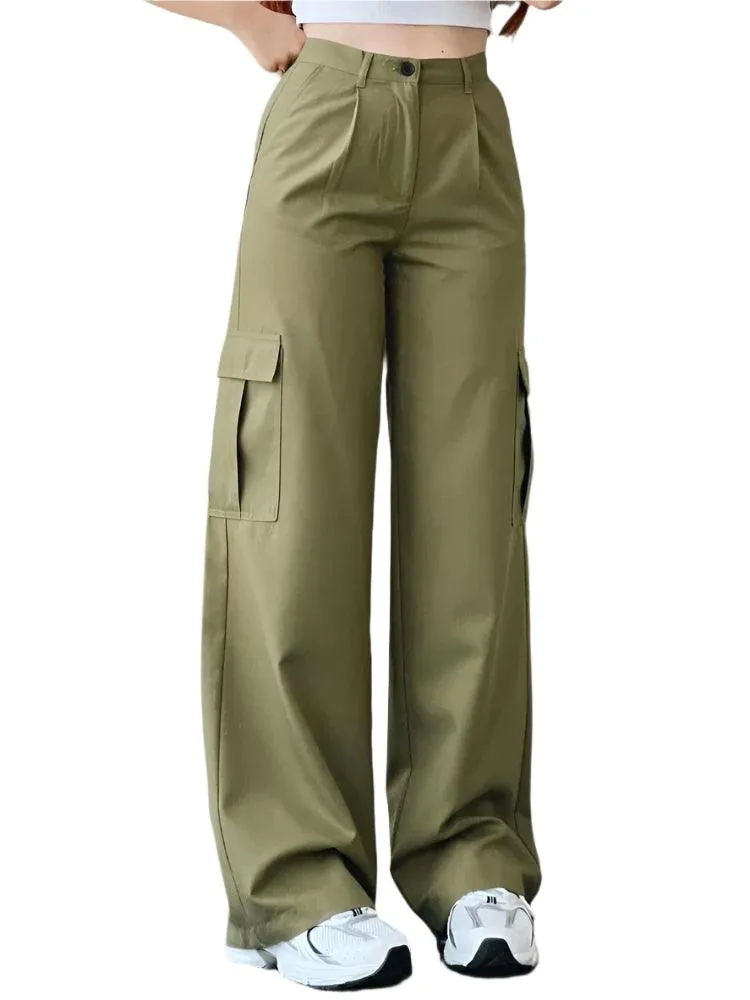 Y2K Vintage Cargo Pants – Harajuku Techwear Wide-Leg Joggers for Women
