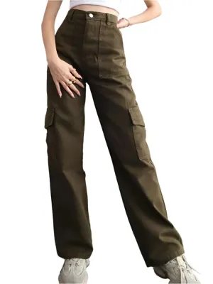 Y2K Vintage Cargo Pants – Harajuku Techwear Wide-Leg Joggers for Women