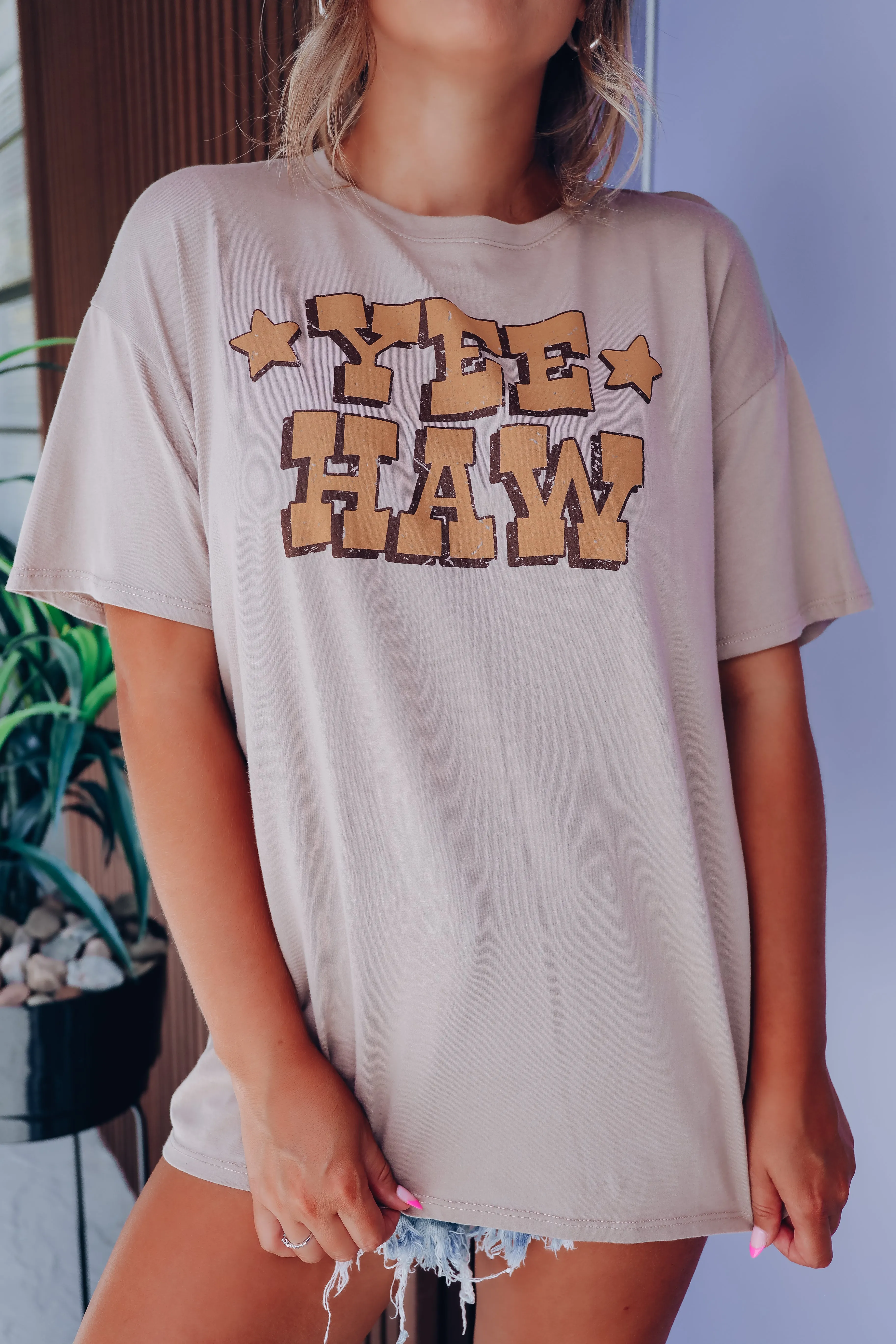 Yeehaw Graphic Tee - Mocha