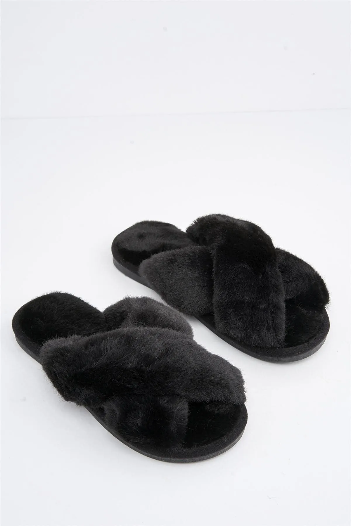Zhuzh Fluffy Knot Slider in Black