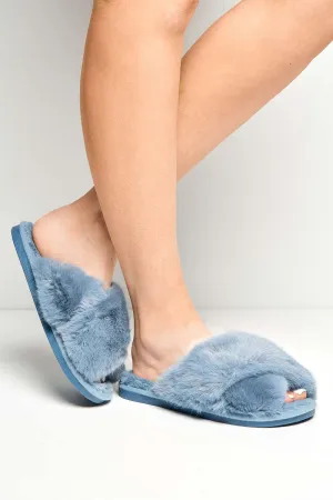 Zhuzh Fluffy Knot Slider in Blue